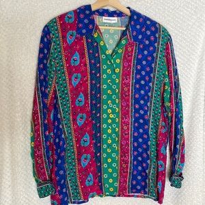 Suburbans vintage colorful top blouse